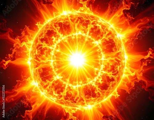 Fiery celestial sphere