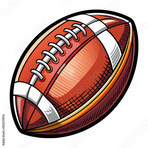 American Football Ball SVG – Vector Sports Illustration for Crafts, T-Shirts, and Team Decor