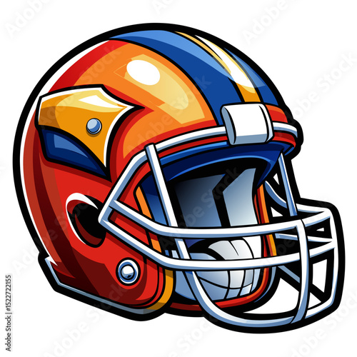 American Football Helmet SVG – Vector Sports Gear Illustration for Crafts, T-Shirts, and Team Decor