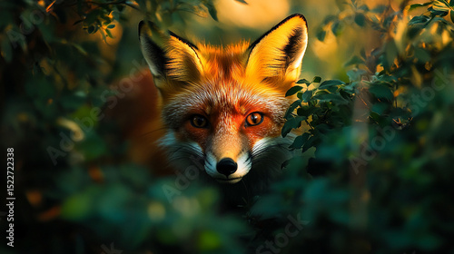 red fox in the woods