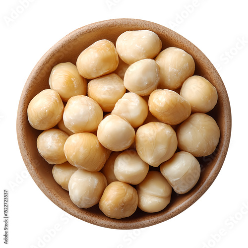 macadamia nuts isolated on transparent png
