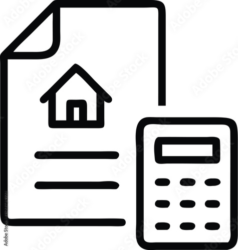 Mortgage calculator and home loan document for finance planning and property investment analysis
