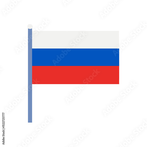 Vector illustration of the flag of Russia, isolated on white background.