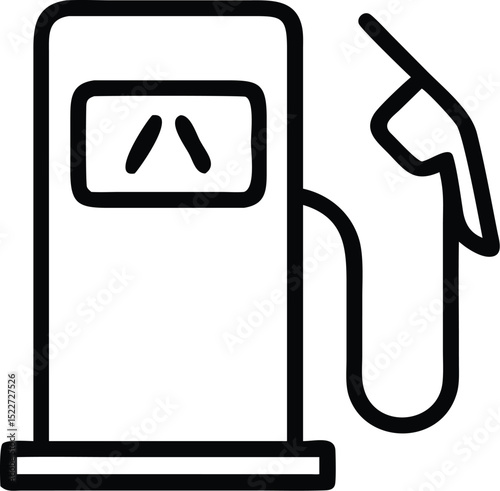 Gas station fuel pump icon vector illustration for petrol energy and gasoline filling design needs