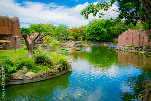 Aviaries in the zoo.
Vinwonders Island Amusement park and nature park with zoo in Nha Trang. 