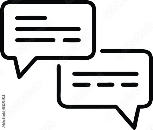 Chat bubble vector illustration communication icon message speech dialogue conversation discussion talk design