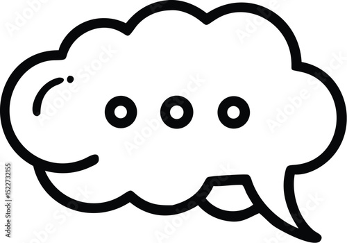 Cloud speech bubble icon vector illustration for social media communication and message design element