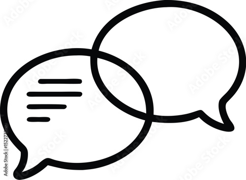 Get your message across with our speech bubbles icon for communication and dialogue design needs today