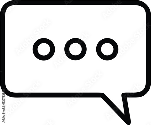 Communication speech bubble icon vector illustration message chat dialogue box conversation thinking sign