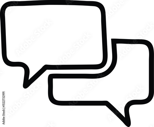 Illustration of speech bubbles for communication message conversation and discussion concept vector art