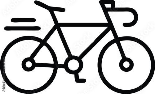 Bicycle icon vector illustration of bike for transportation or sport and recreation cycling race ride
