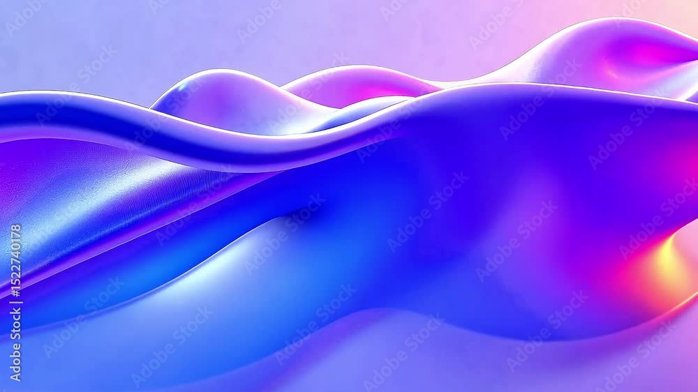 Abstract purple background, liquid texture of flowing waves, 3d animation, soft wave creates pattern