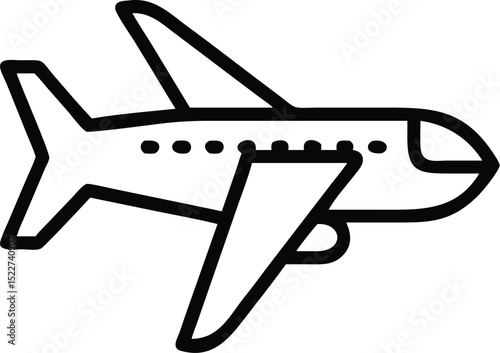 Airplane travel transportation flight journey aviation airline passenger plane icon vector graphic design
