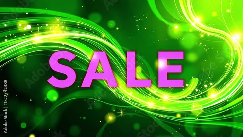 Bold SALE text on bright abstract background, trendy colorful animation for promotional offers, online shopping concept, big sales and discounts