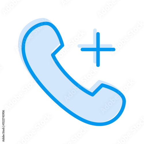 Modern Communication Icon Add Call. Use for adding participants to a call or creating a new conversation.