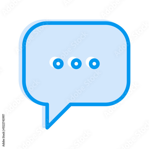 Modern Communication Icon Chat Bubbles. Versatile for dialogue, messaging, or interactive communication interfaces.