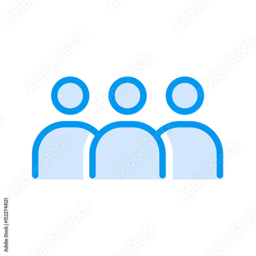 Modern Communication Icon Team. Represents collaboration, groups, social networking, or community.