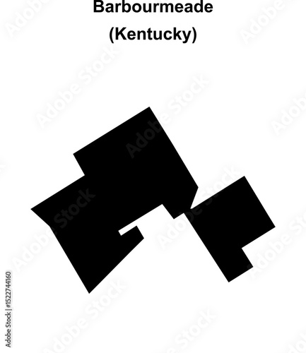 Barbourmeade (Kentucky) blank outline map