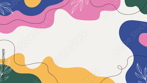 vector illustration of an abstract background with leaves for presentation