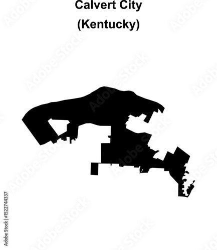 Calvert City (Kentucky) blank outline map