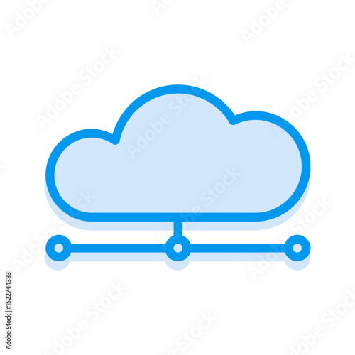Modern Communication Icon Cloud. Ideal for cloud computing, data storage, or online services.