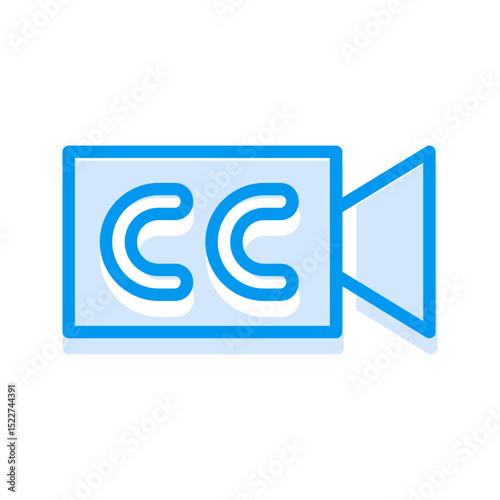 Modern Communication Icon Subtitle. Represents closed captioning, language options, or accessibility.