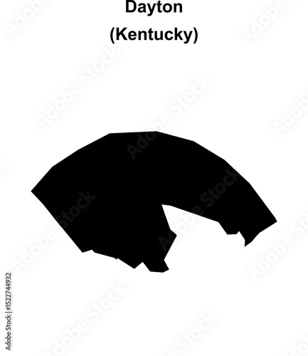 Dayton (Kentucky) blank outline map