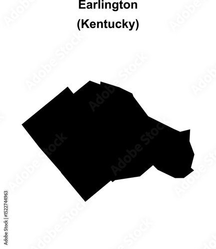 Earlington (Kentucky) blank outline map