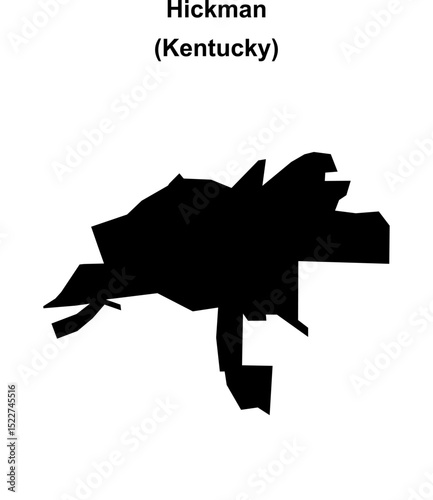 Hickman (Kentucky) blank outline map