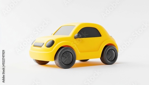 Yellow Toy Car With Light Element For Kids - A Fun And Interactive Vehicle For Babies To Transport In Style.