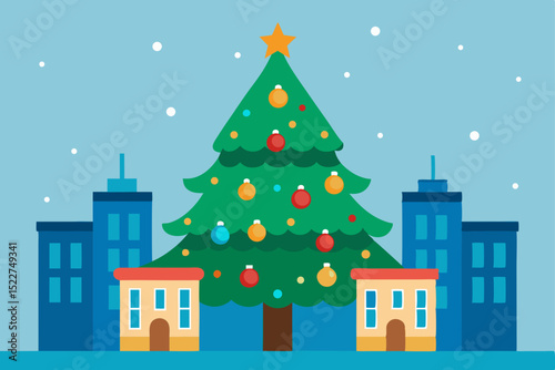 christmas tree in the night