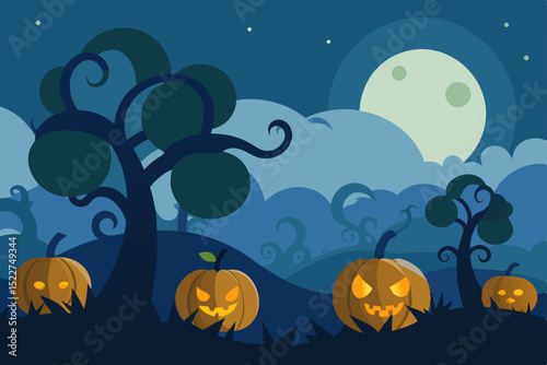 halloween background with pumpkin