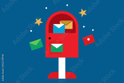 a mailbox overflowing with Christmas cards
