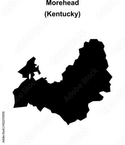 Morehead (Kentucky) blank outline map