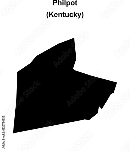 Philpot (Kentucky) blank outline map