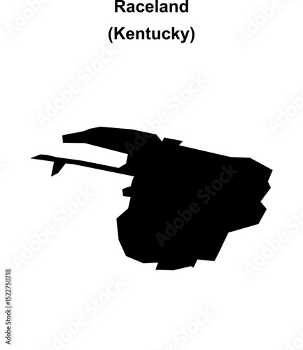 Raceland (Kentucky) blank outline map