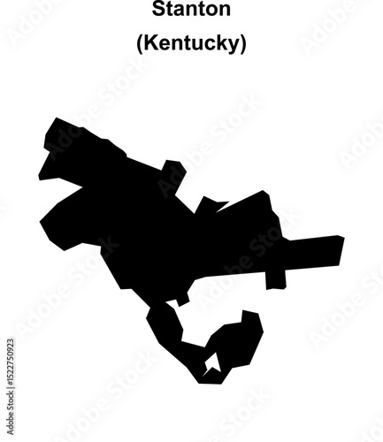 Stanton (Kentucky) blank outline map
