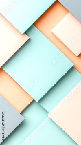 Free Download Abstract Pastel Geometric Background with Layered Squares - GFXLoad