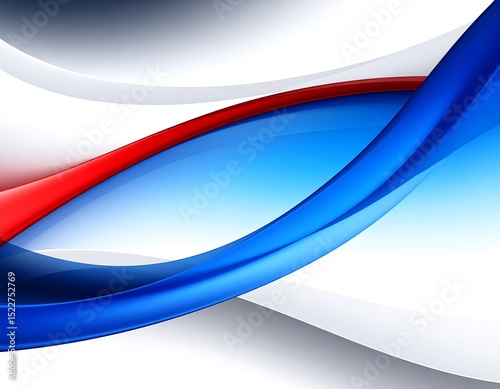 Abstract design with red and blue curves