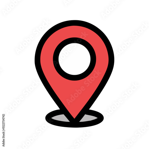 Free Download Red location pin icon in flat design style   - GFXLoad