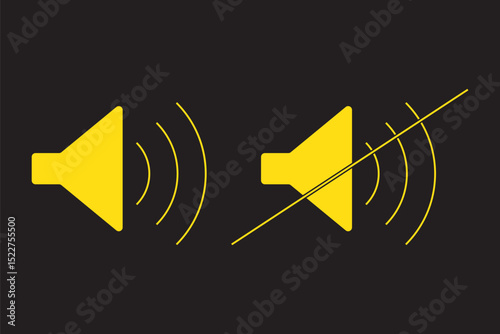 flat style speaker, sound, volume icon set vector symbol , low and hight level and mute volume speaker icon for web and apps