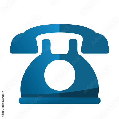 old phone, retro — vector icon