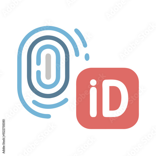 Fingerprint icon representing biometric identification technology  