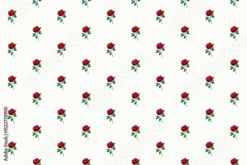 seamless pattern with red roses