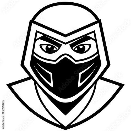 Man's face in a helmet, a vector cartoon illustration of a skull, perfect for a death icon, Halloween, or a tattoo design