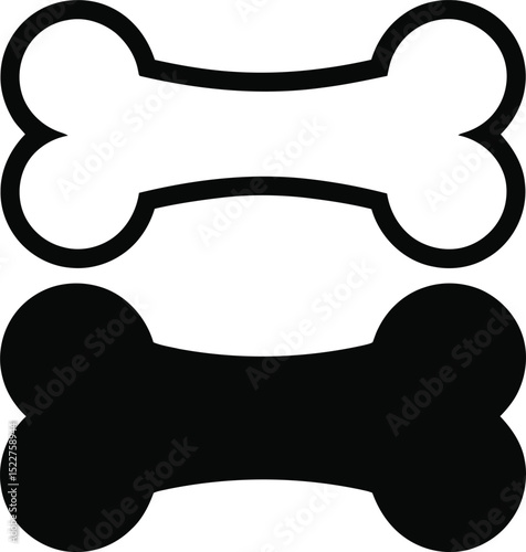 Dog bone icon isolated on transparent background

