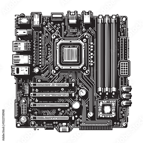 electronic circuit board with processor