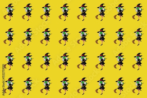 set of Halloween witches wallpaper