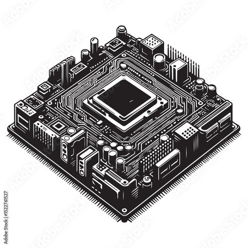 electronic circuit board with processor