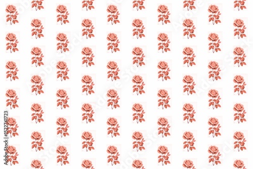 seamless pattern with pink roses